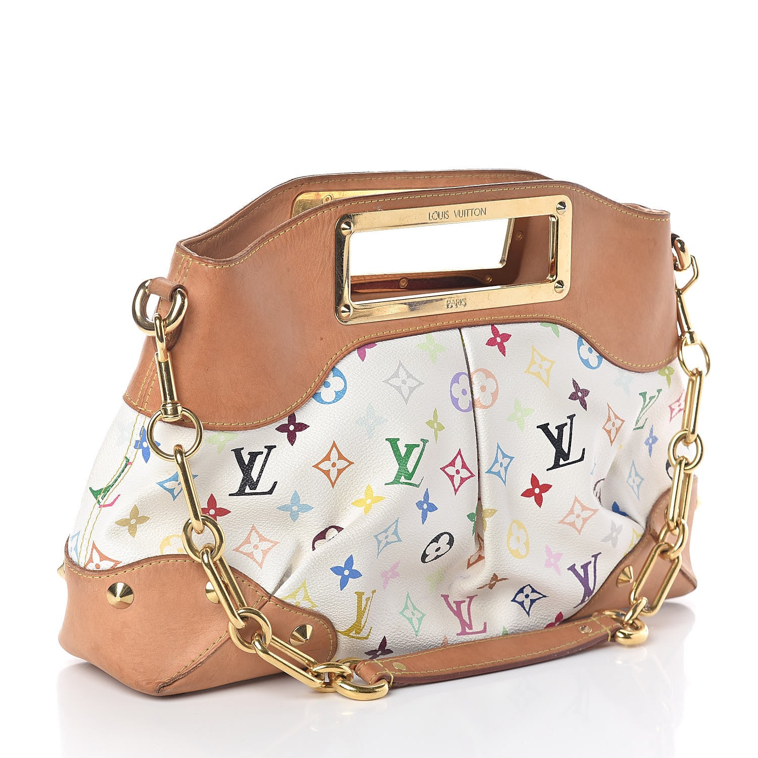 Louis Vuitton Monogram Multicolor Judy MM White 3 of 9