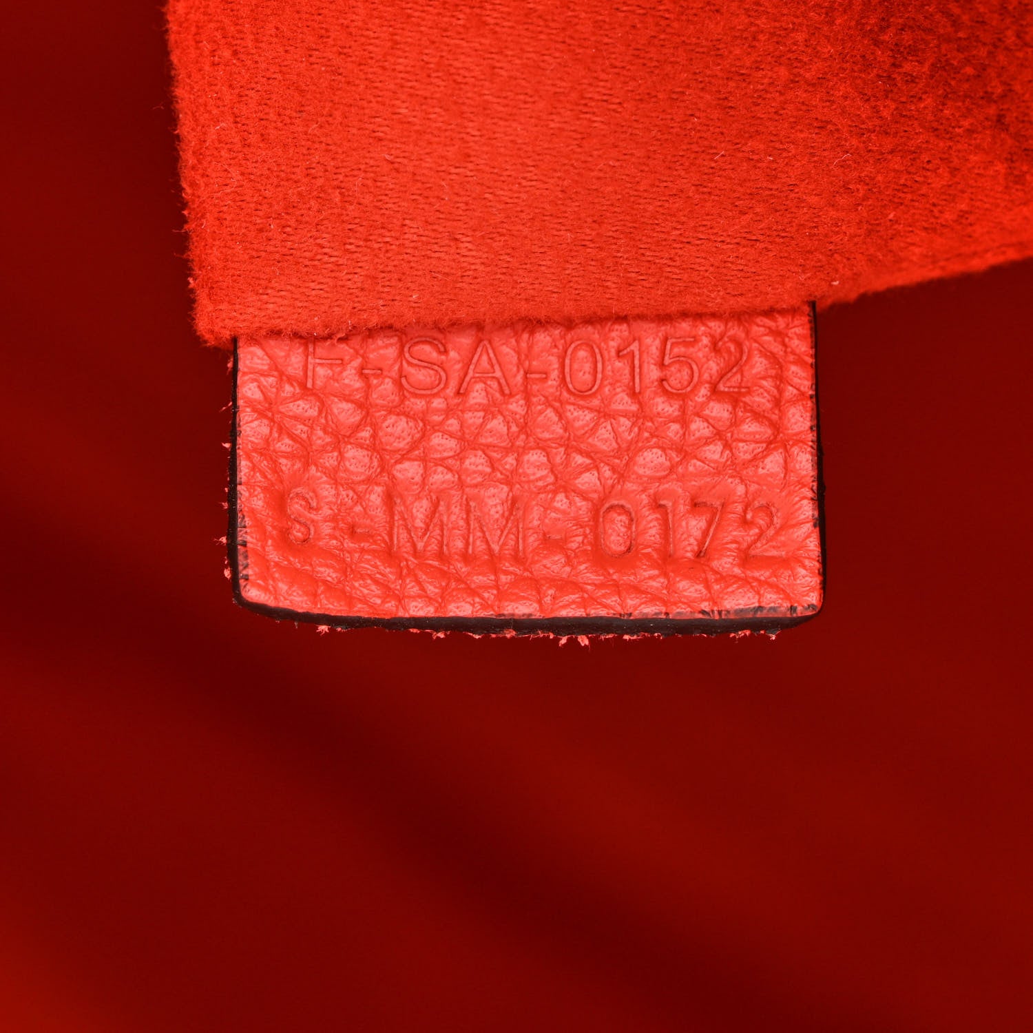 Celine Drummed Calfskin Mini Luggage Vermillion 7 of 10