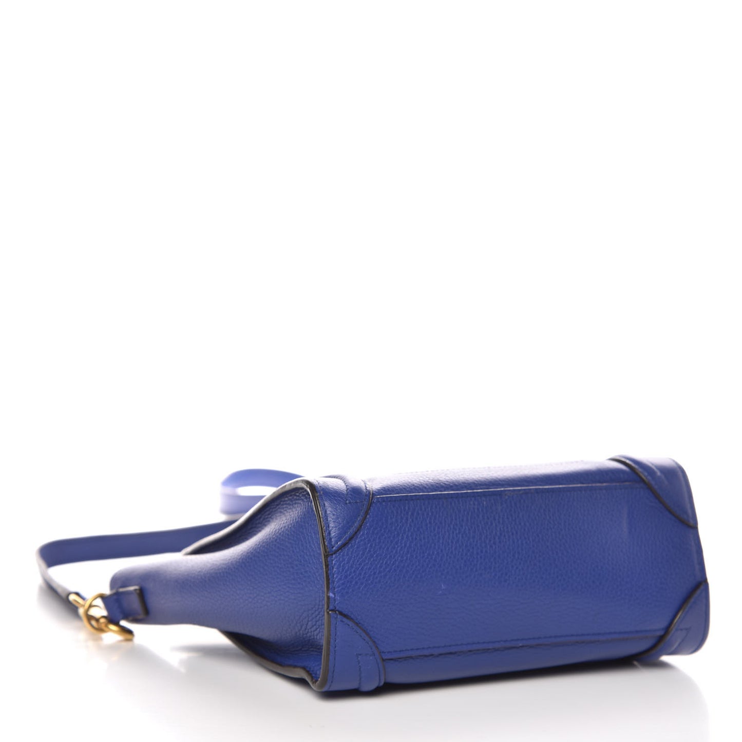 Drummed Calfskin Nano Luggage Indigo