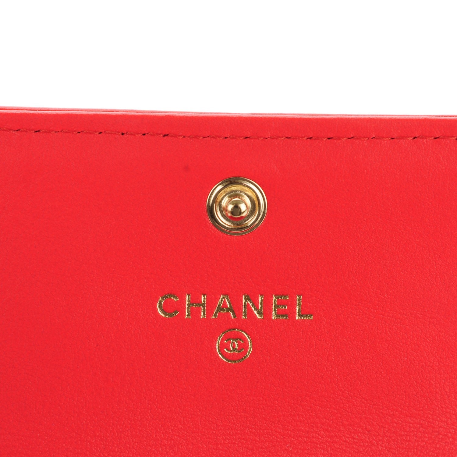 Chanel Calfskin Quilted Boy Card Holder Wallet Red 5 of 7