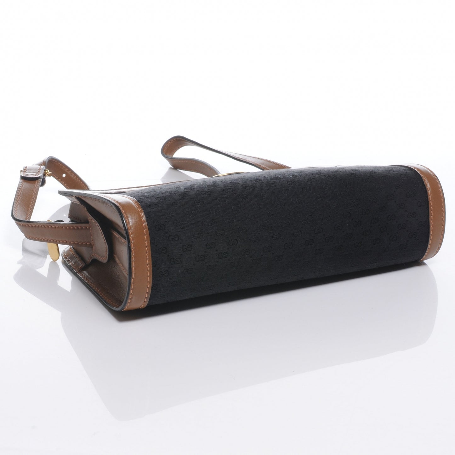 Leather GG Shoulder Bag Brown