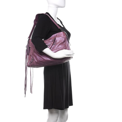 Balenciaga Agneau Classic Hardware City Metallic Purple 2 of 16