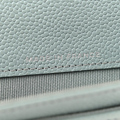 Chanel Caviar Quilted Flap Card Holder Wallet Light Blue 6 of 8