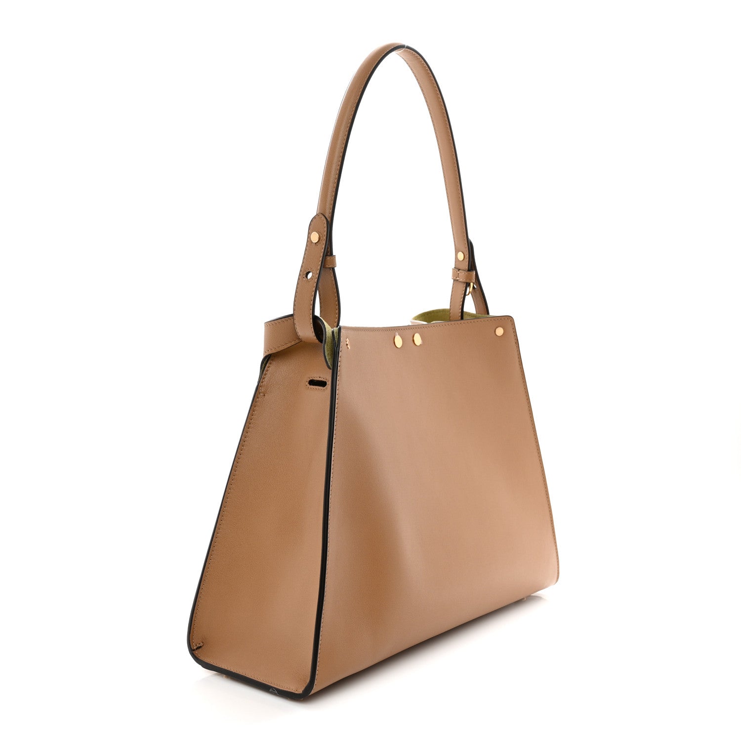 Fendi Vitello Medium Fendi Way Cappuccino Rain Forest 2 of 9