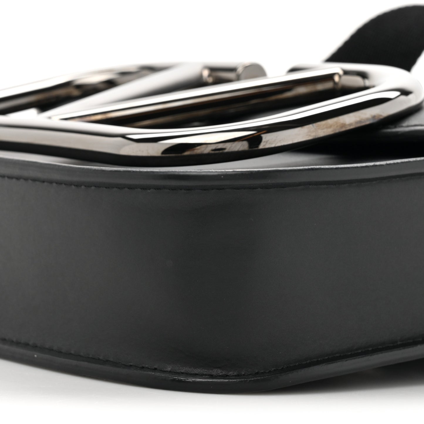 Smooth Calfskin Small Supervee Crossbody Bag Black