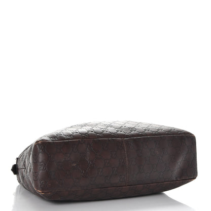 Gucci Guccissima Medium Horsebit Chain Hobo Dark Brown 4 of 12