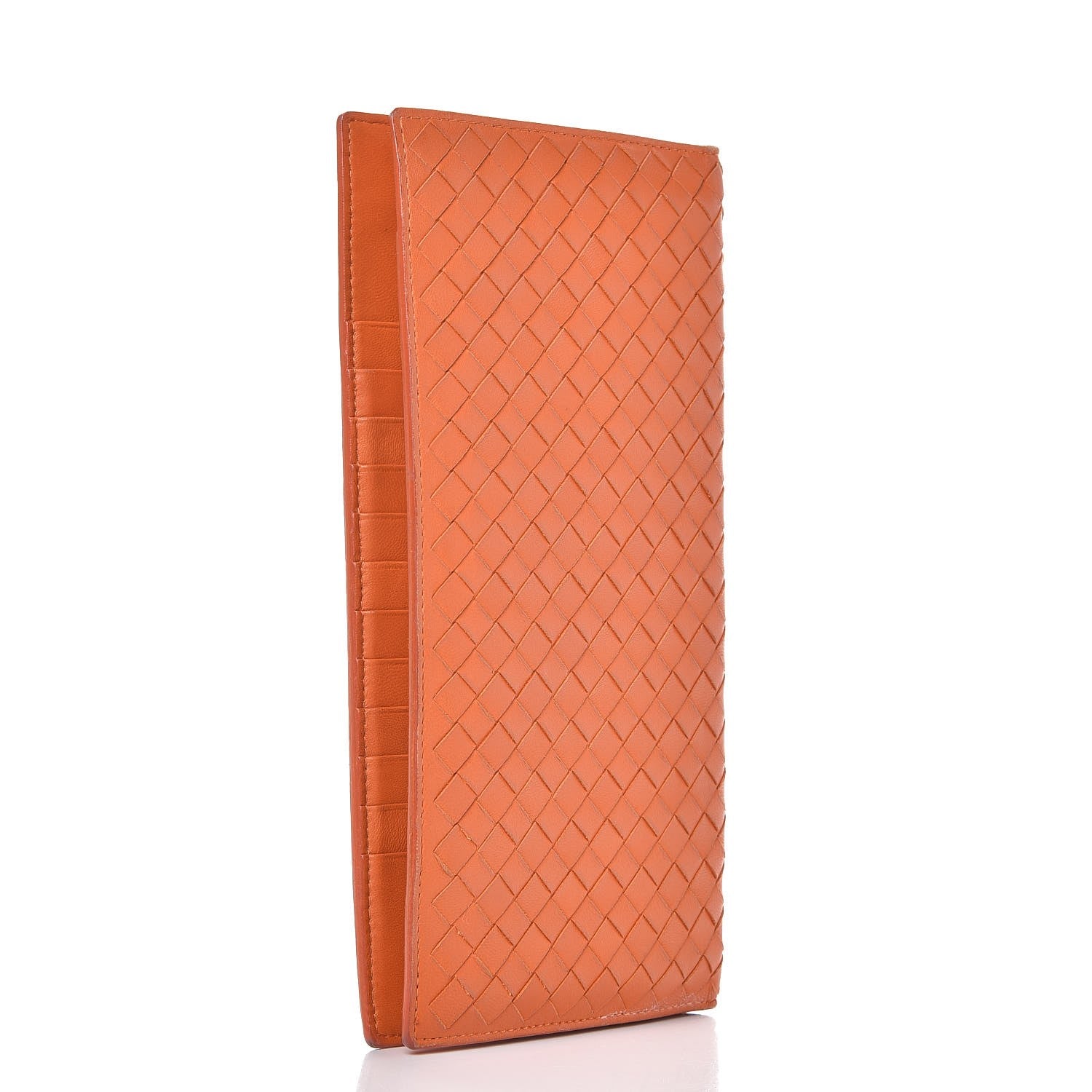 Bottega Veneta Nappa Intrecciato Long Bifold Wallet Orange 3 of 7