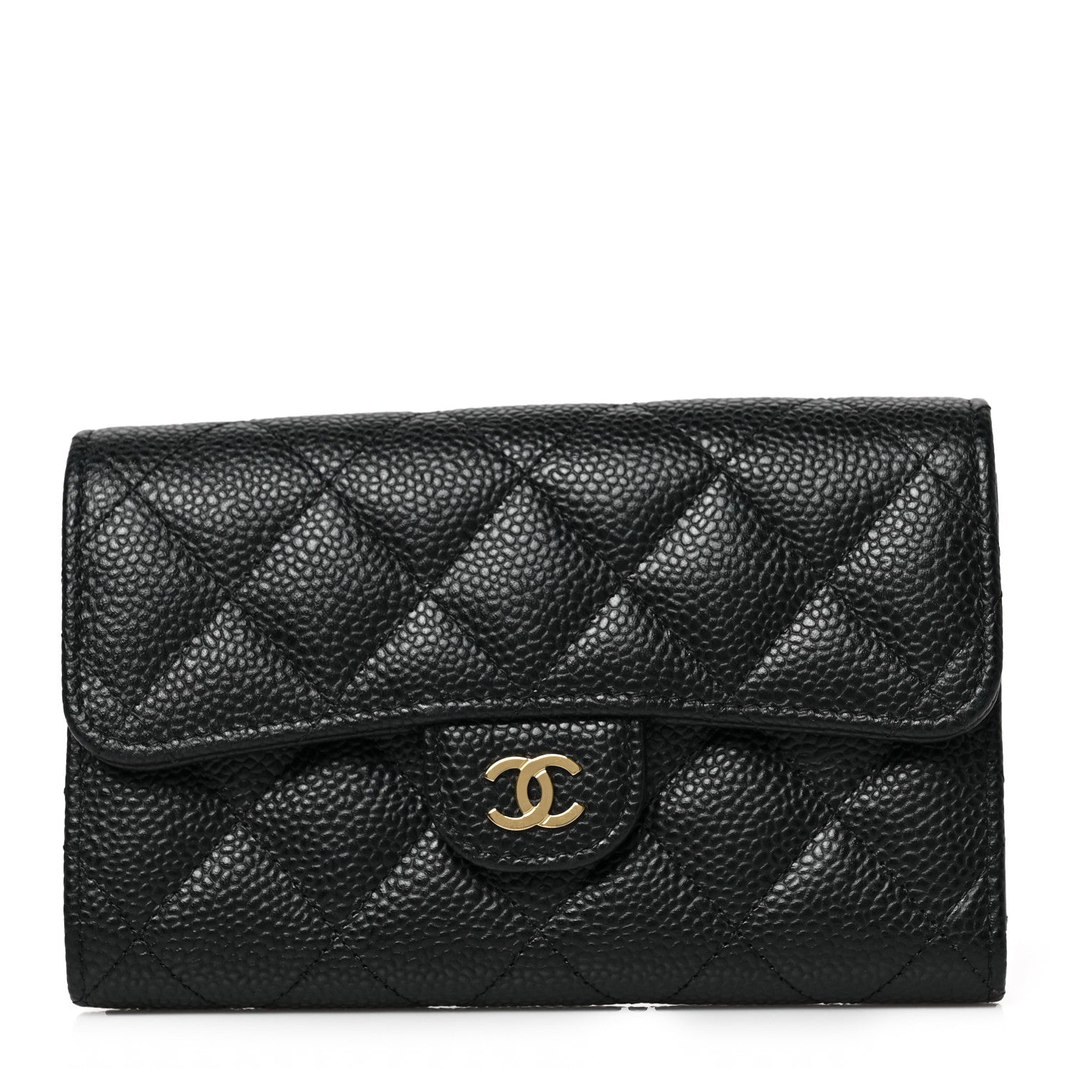 Chanel Caviar Quilted Medium Flap Wallet Black 1 of 7