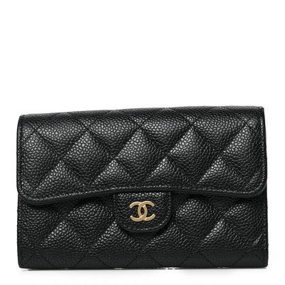 Chanel Caviar Quilted Medium Flap Wallet Black 1 of 7