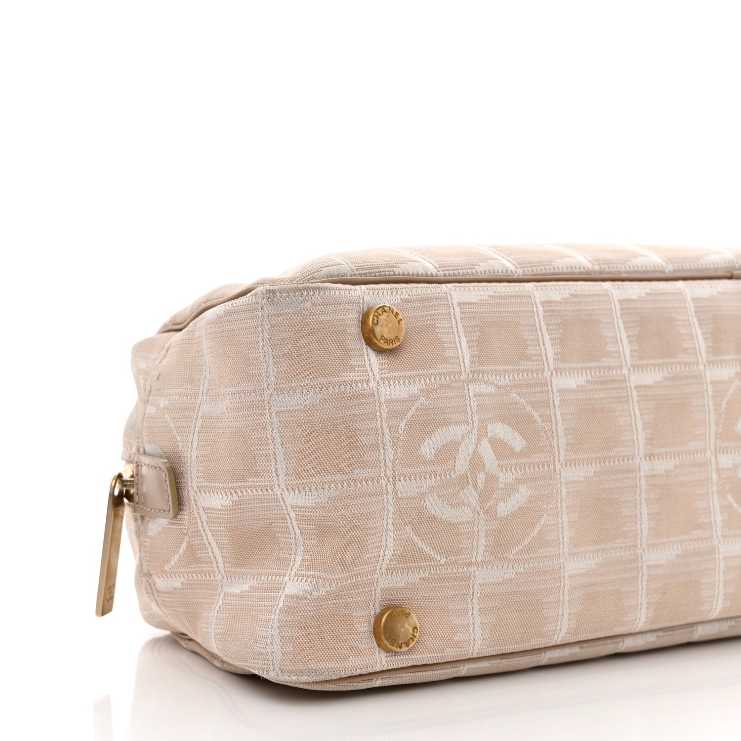 Chanel Nylon Travel Bowler Beige 9 of 11