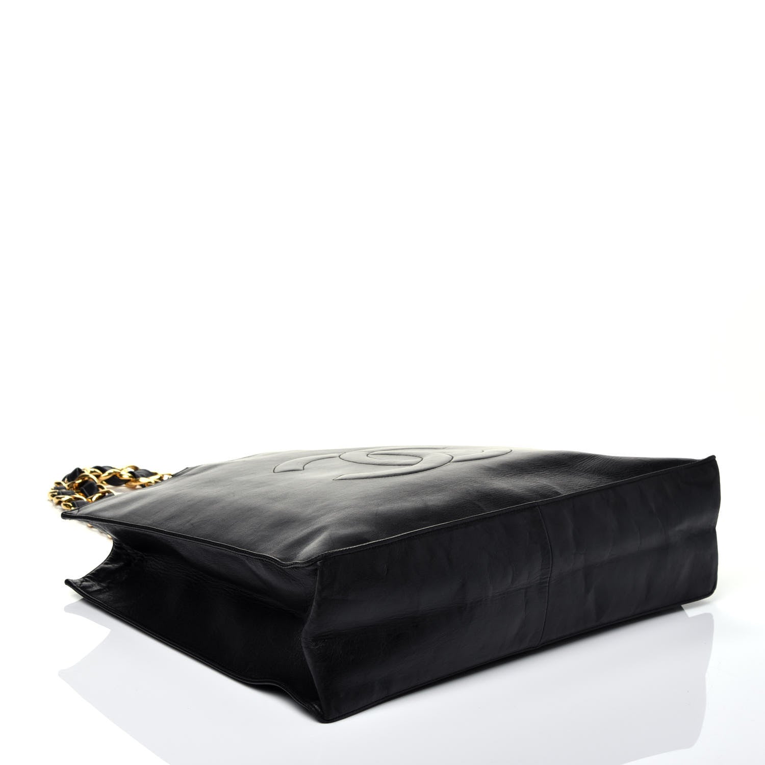 Chanel Lambskin CC Tote Black 4 of 10
