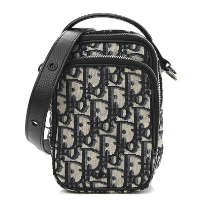 Christian Dior Oblique Crossbody Bag Blue 1 of 9