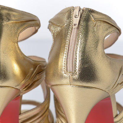 Christian Louboutin Metallic Nappa Kashou 120 Sandals 39 Light Gold 9 of 10