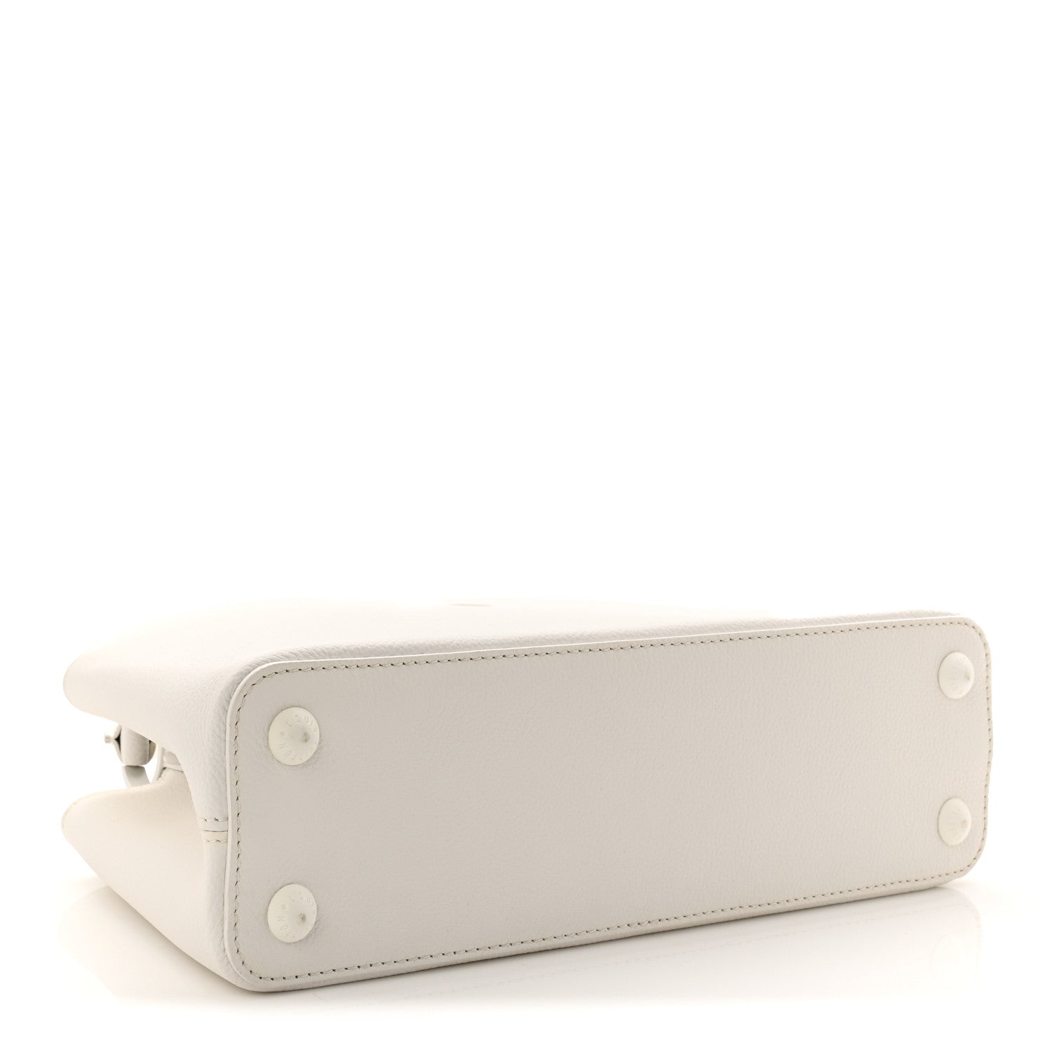 Louis Vuitton Taurillon Capucines East West MM Optic White 4 of 9