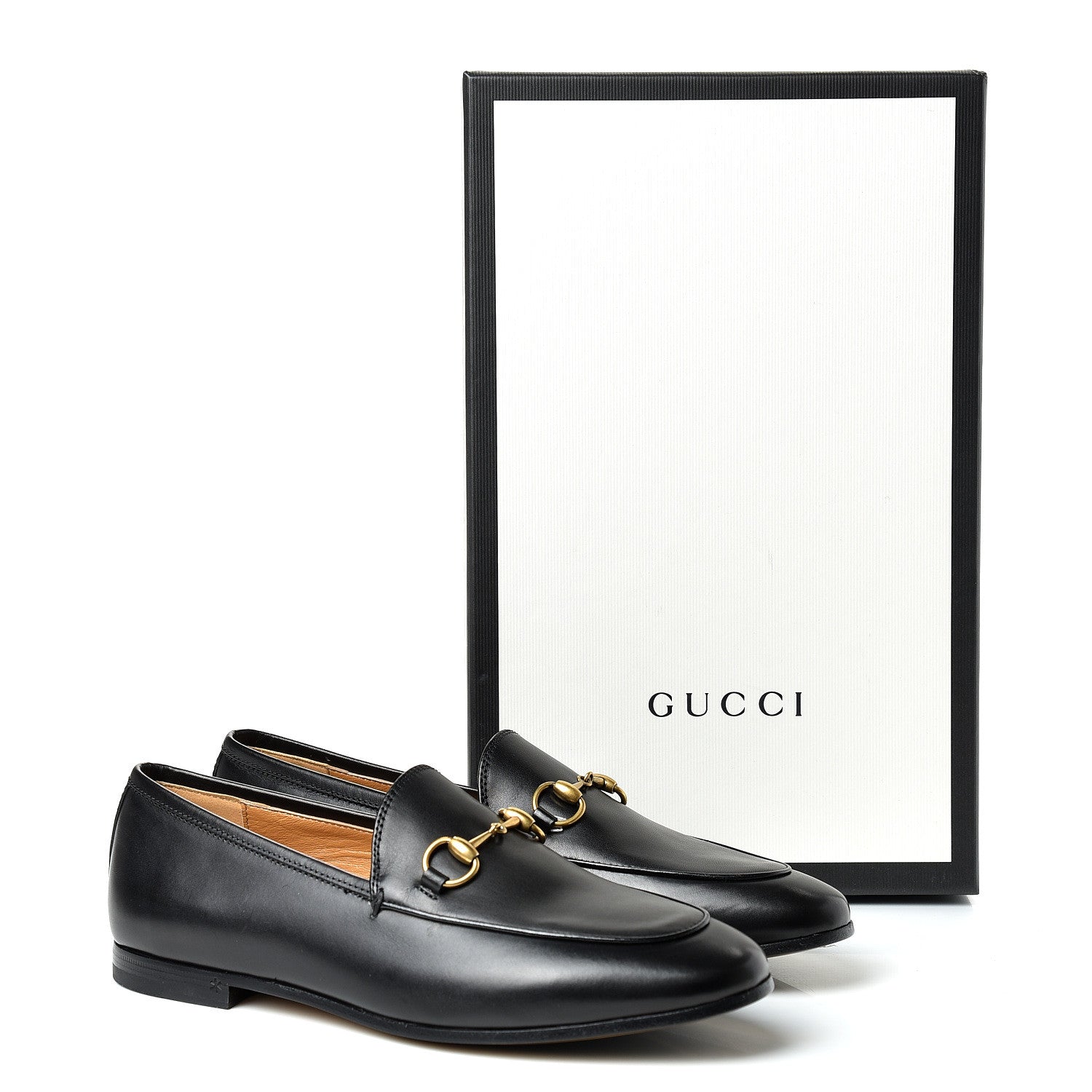 Gucci Calfskin Womens Jordaan Loafers 36.5 Black 10 of 10