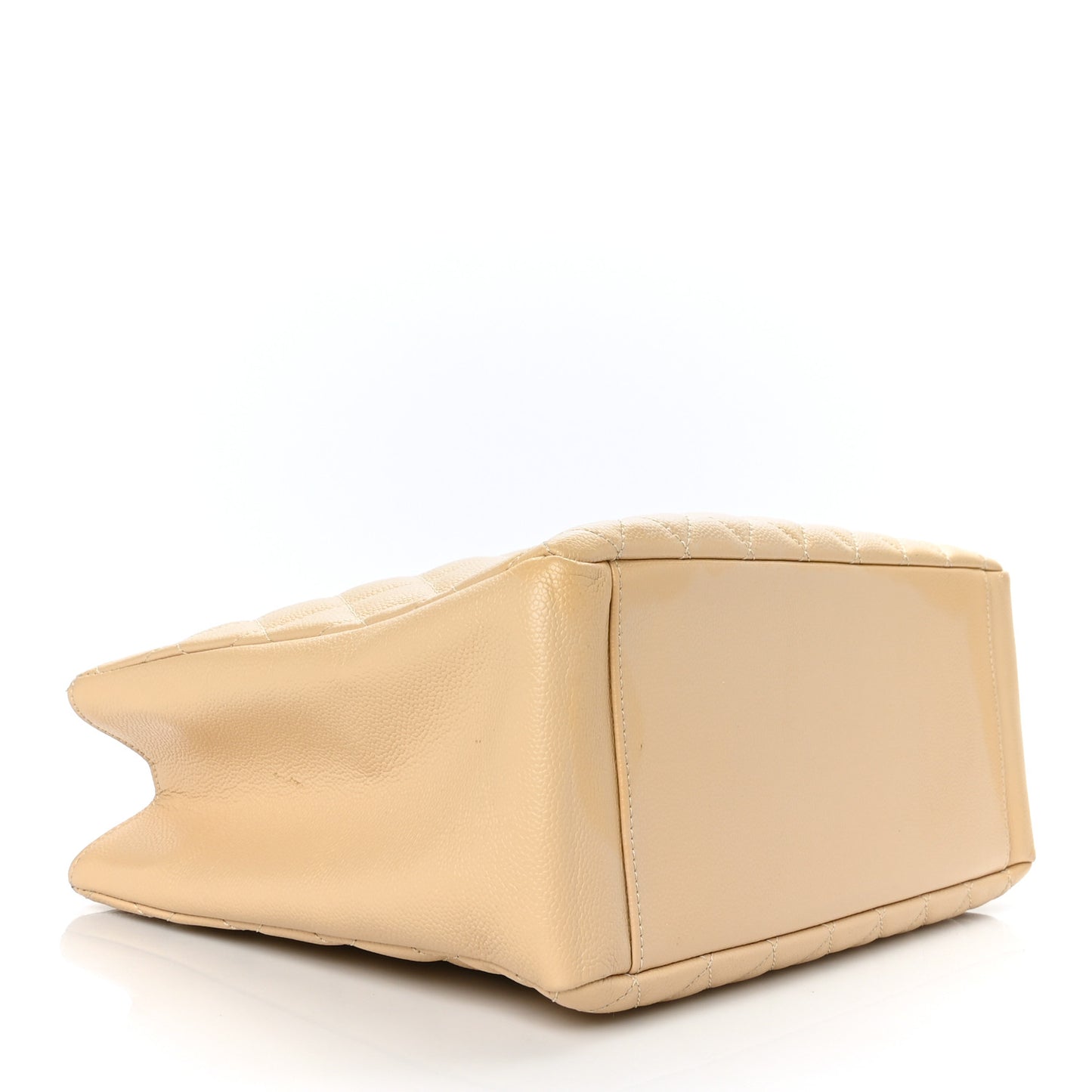Caviar Quilted Grand Shopping Tote GST Beige