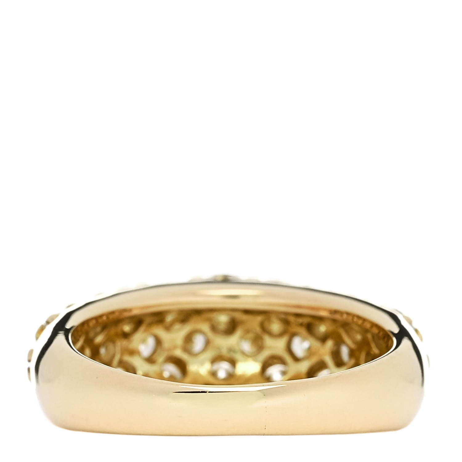 Parker & West by FASHIONPHILE 18K Yellow Gold Diamond 2.22ctw Three Row Dome Band Ring  50 5.5 4 of 10