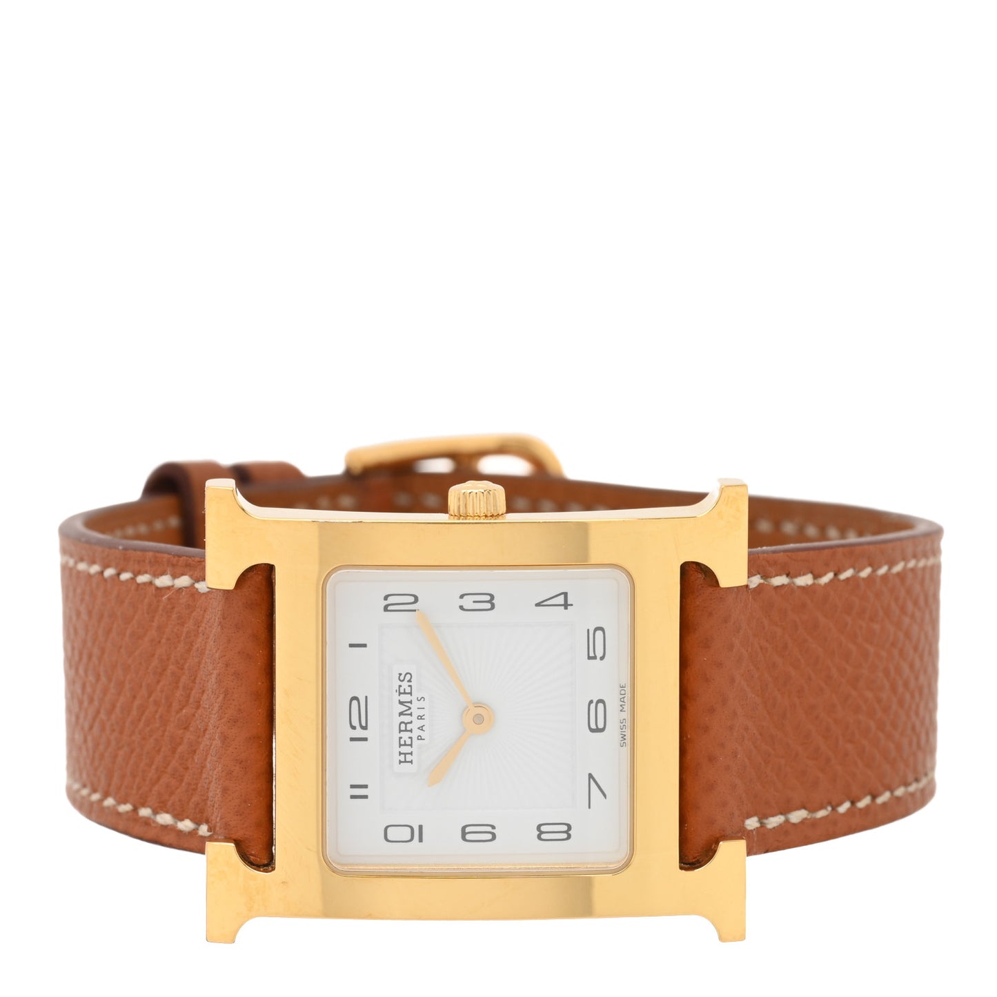 Stainless Steel Epsom 26mm Heure H Hour Quartz Watch Gold