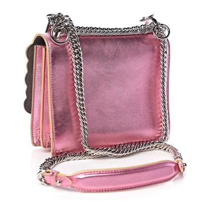 Fendi Vitello Catalan Mirror Scalloped Multi Studded Small Kan I Shoulder Bag Fuxia Chiaro 3 of 10
