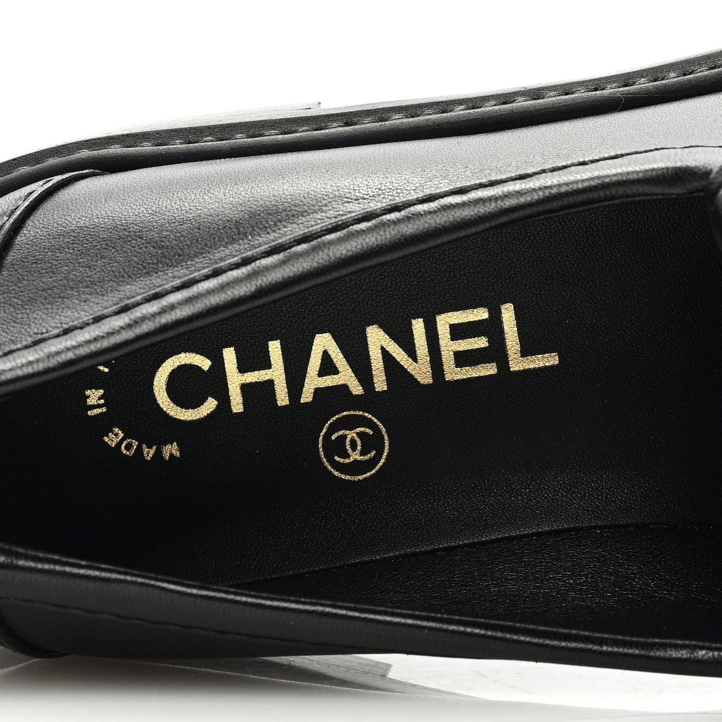 Lambskin Quilted CC Turnlock Loafers 38.5 Black
