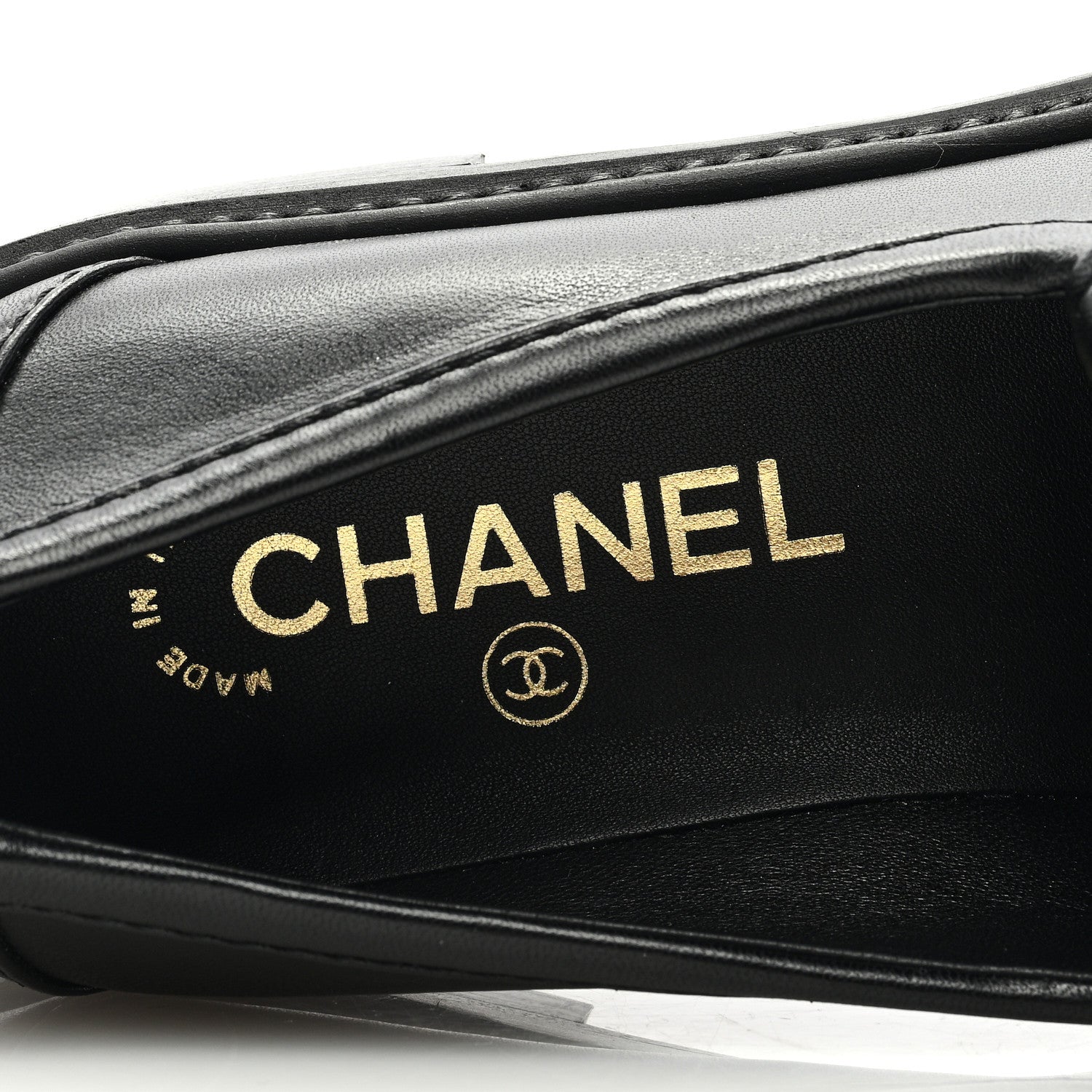 Chanel Lambskin Quilted CC Turnlock Loafers 38.5 Black 7 of 8