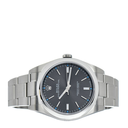 Rolex Stainless Steel 39mm Oyster Perpetual Watch Rhodium 114300 2 of 5