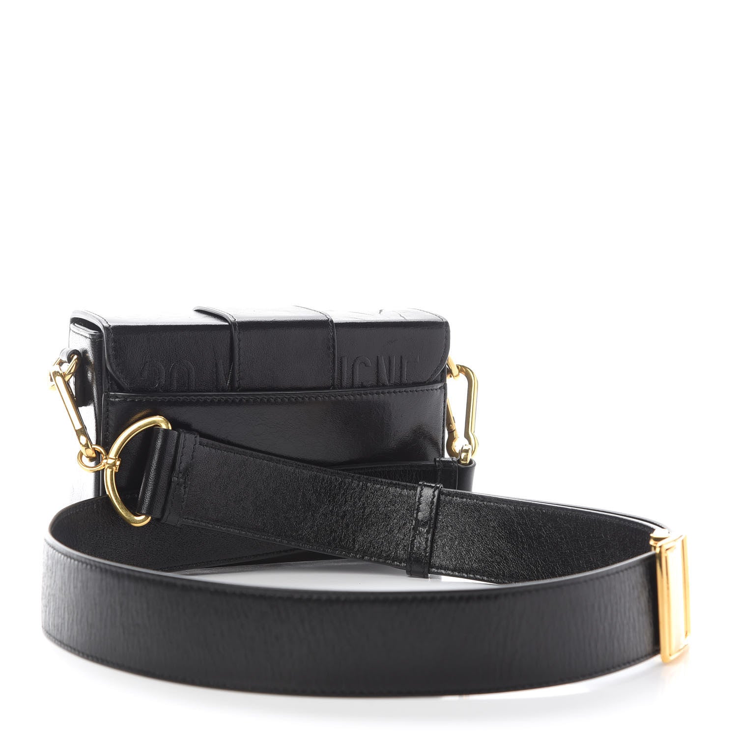 Christian Dior Crackled Lambskin 30 Montaigne Box Bag Black 3 of 8