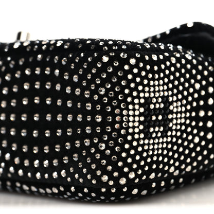 Chanel Velvet Strass Evening Flap Bag Black Silver 9 of 10
