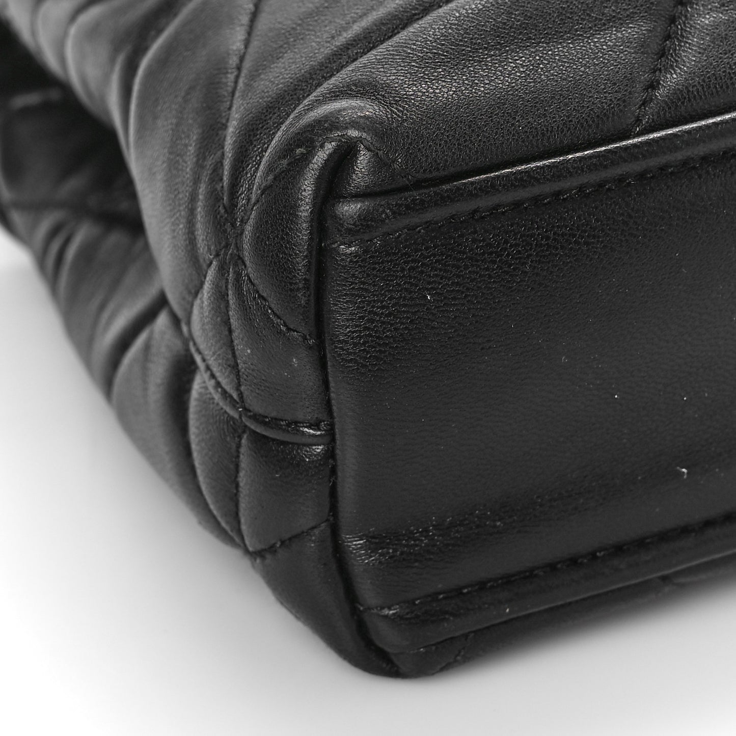 Nappa Triangle Stitched Small Spectrum Bag Black