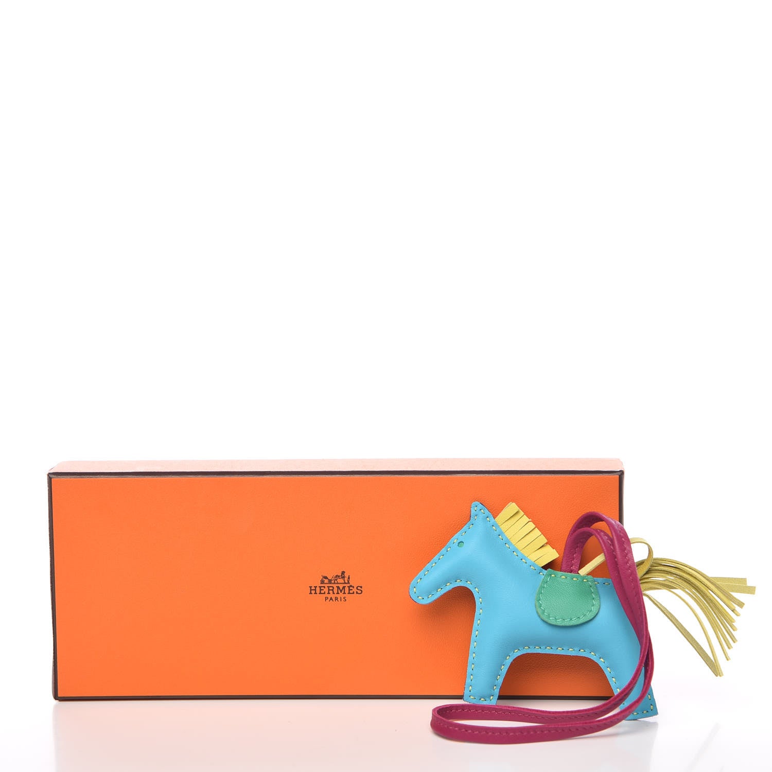 Hermes Milo Lambskin Grigri Rodeo Horse Bag Charm PM Bleu Electrique Bleu Azteque Soufre Menthe Rose Shocking Violet 4 of 4