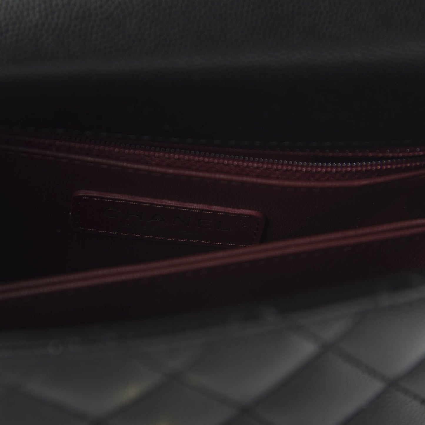 Caviar Quilted Mini Coco Handle Flap Black