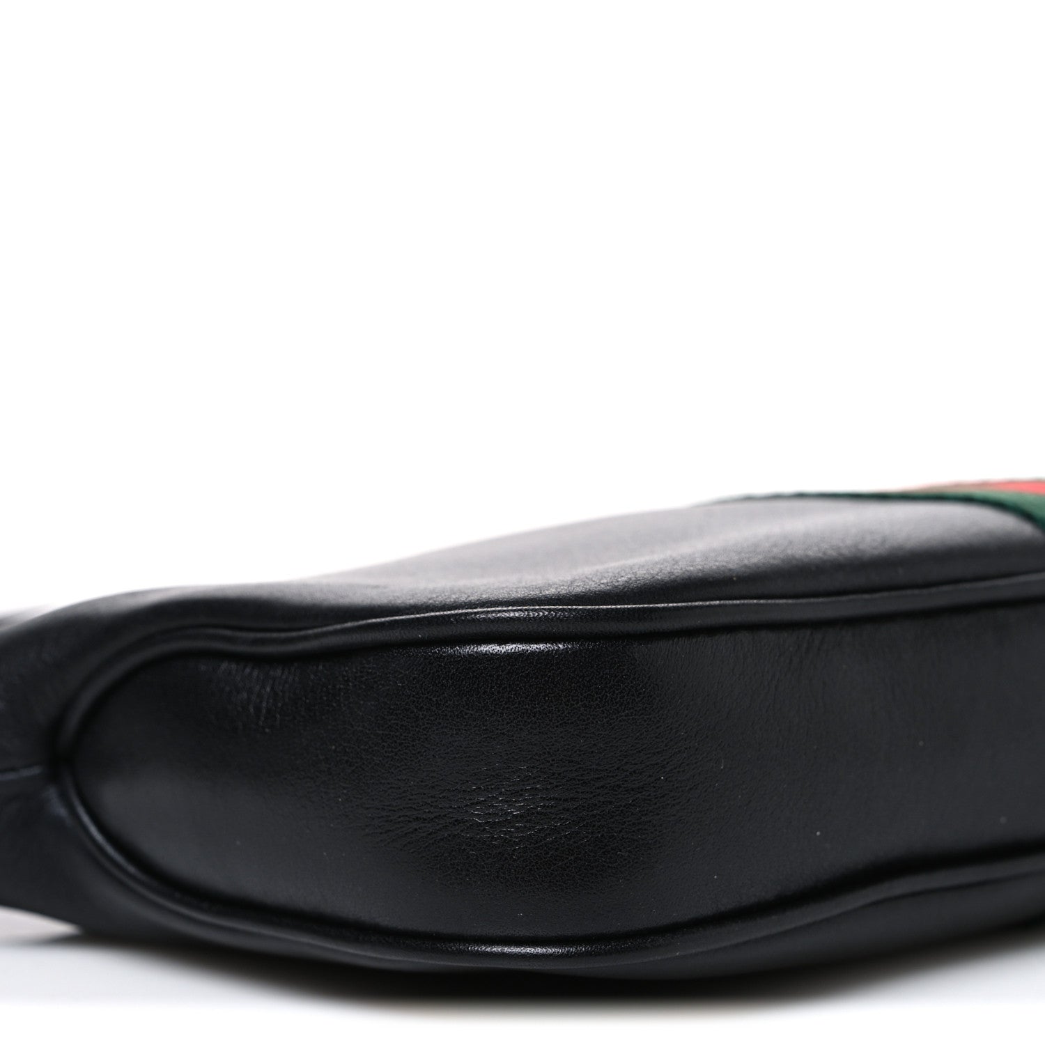Gucci Calfskin Web Small Lunetta Crossbody Bag  Black 8 of 9