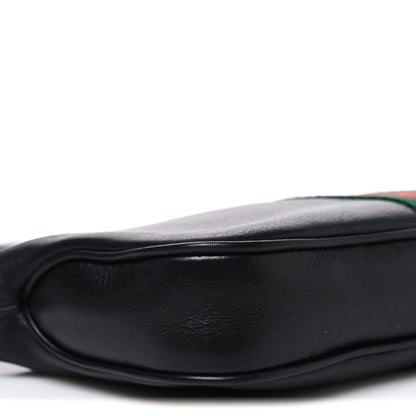 Gucci Calfskin Web Small Lunetta Crossbody Bag  Black 8 of 9