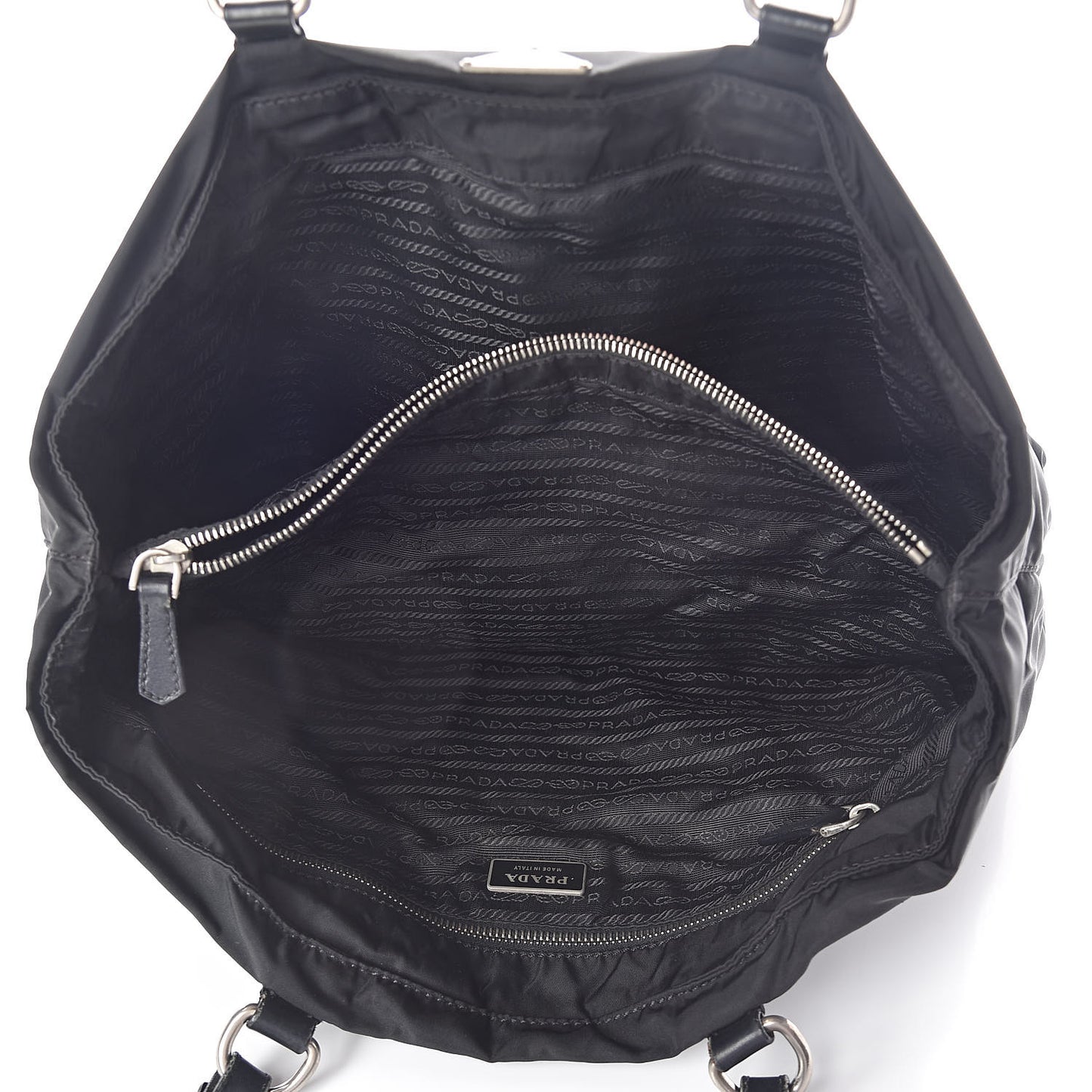 Tessuto Nylon Shopping Tote Black