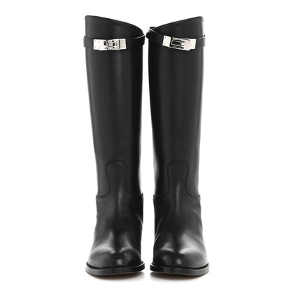 Hermes Box Kelly Jumping Boots 36 Black 2 of 9