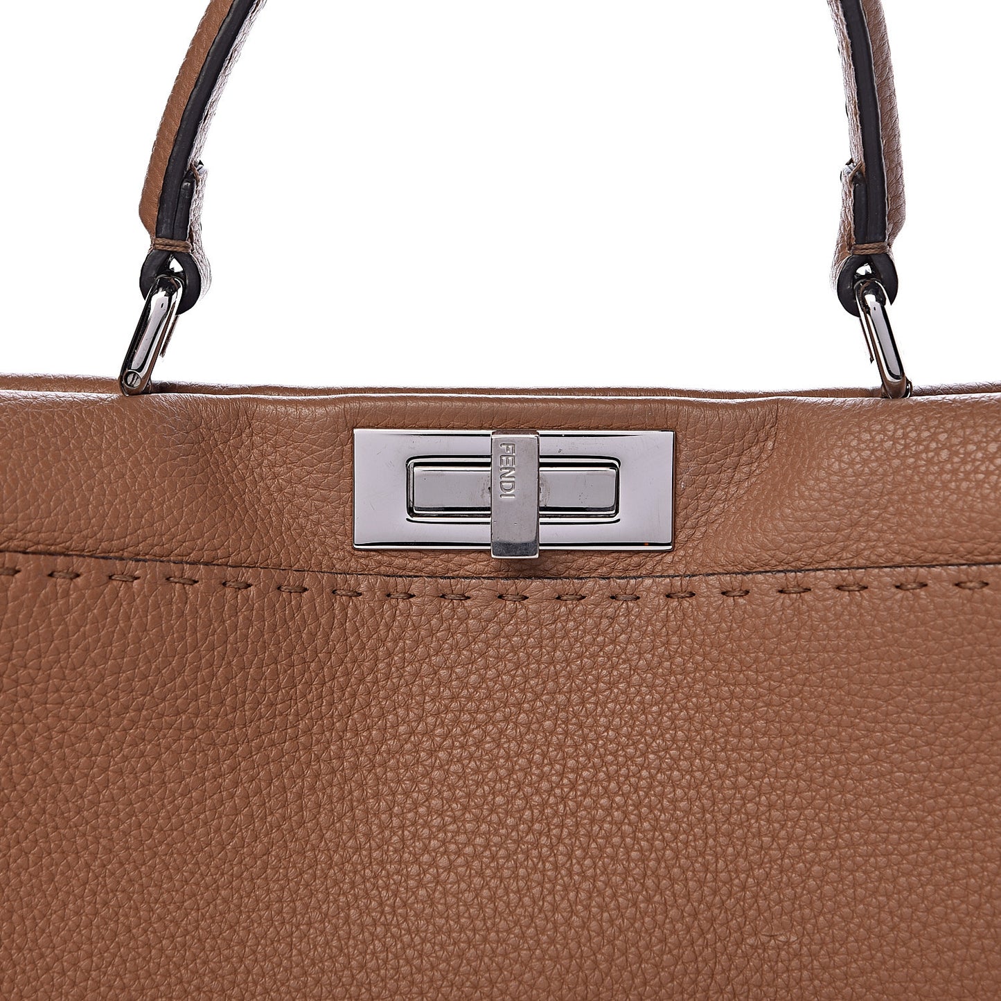 Cuoio Romano Selleria Bi-Color Medium Peekaboo Iconic Satchel Mou Deserto