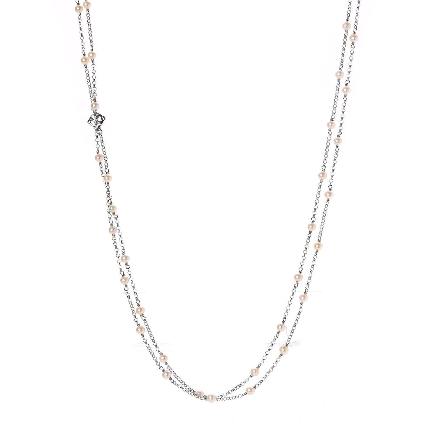 Sterling Silver Freshwater Pearl Bead Chain Necklace