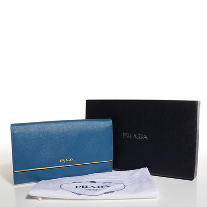Prada Saffiano Metal Clutch Cobalto 9 of 9