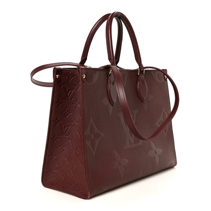 Louis Vuitton Empreinte Monogram Giant Onthego MM Wine Wine 3 of 9