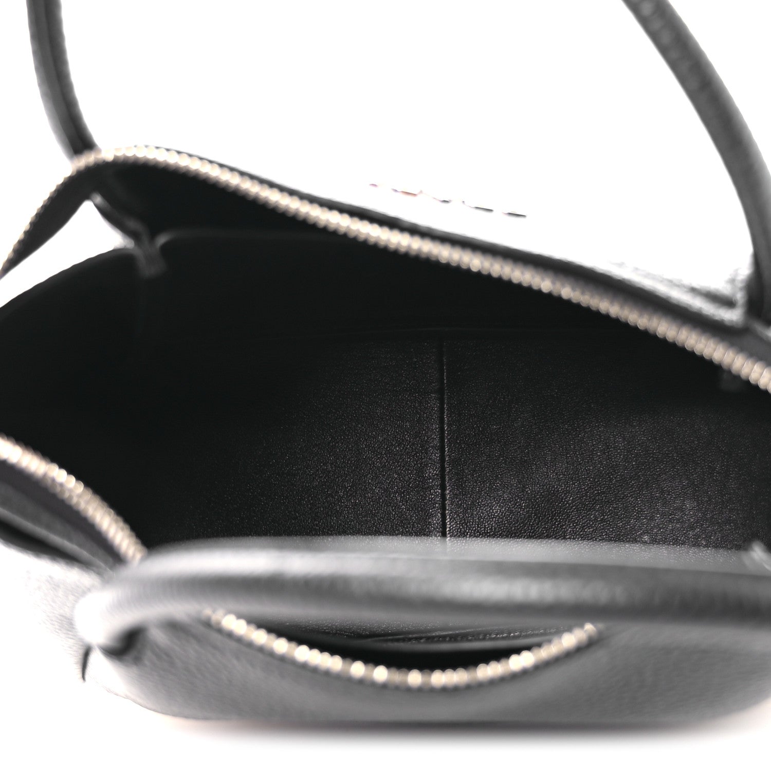 Prada Vitello Daino Soft Mini Zippered Top Handle Bag Black 5 of 10
