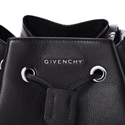Givenchy Calfskin Small Lucrezia Drawstring Bucket Bag Black 13 of 13