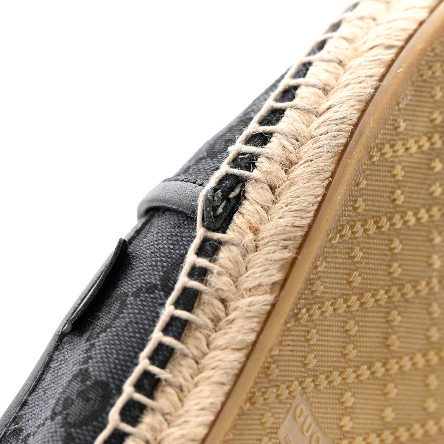 Monogram Espadrilles 37 Black
