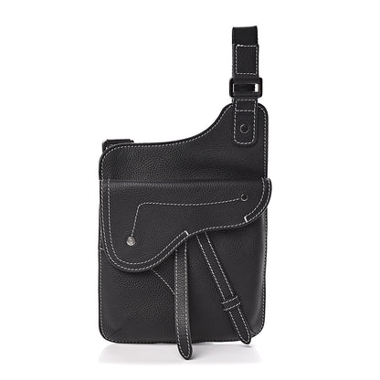Christian Dior Calfskin Mens Messenger Bag Black 1 of 10