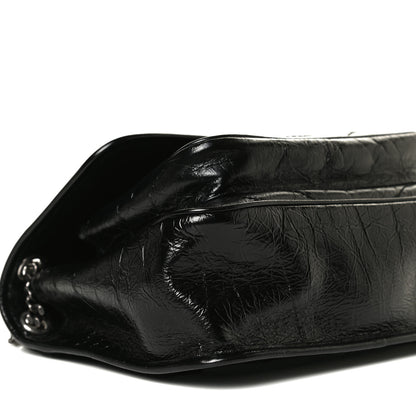 Saint Laurent Crinkled Calfskin Matelasse Monogram Medium Niki Chain Satchel Black 10 of 13