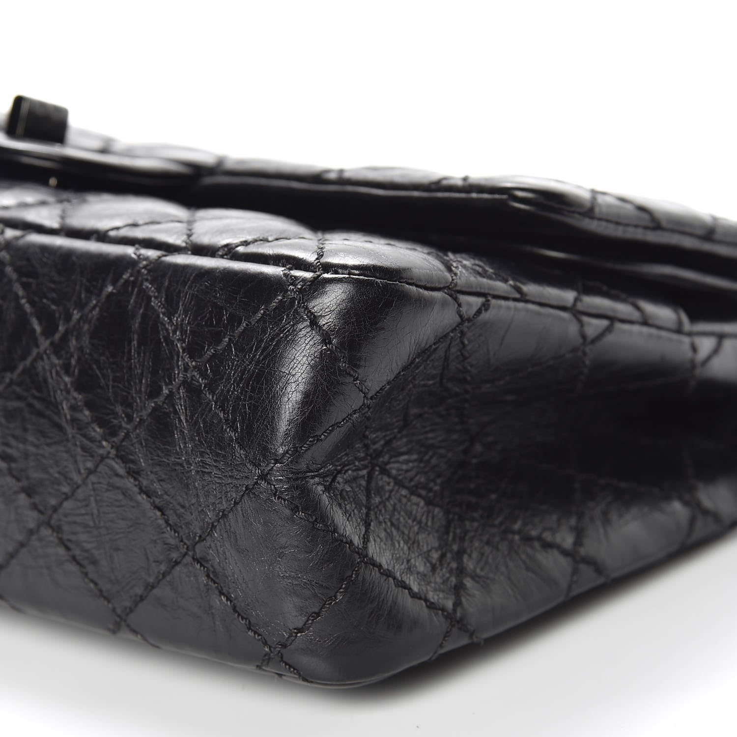 Chanel Aged Calfskin Quilted 2.55 Reissue 225 Flap So Black 7 of 10