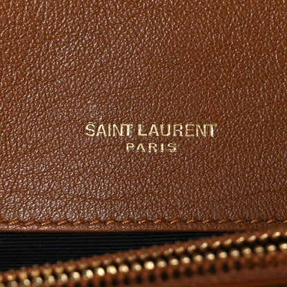Saint Laurent Calfskin Matelasse Chevron Monogram Medium College Bag Brick 6 of 10