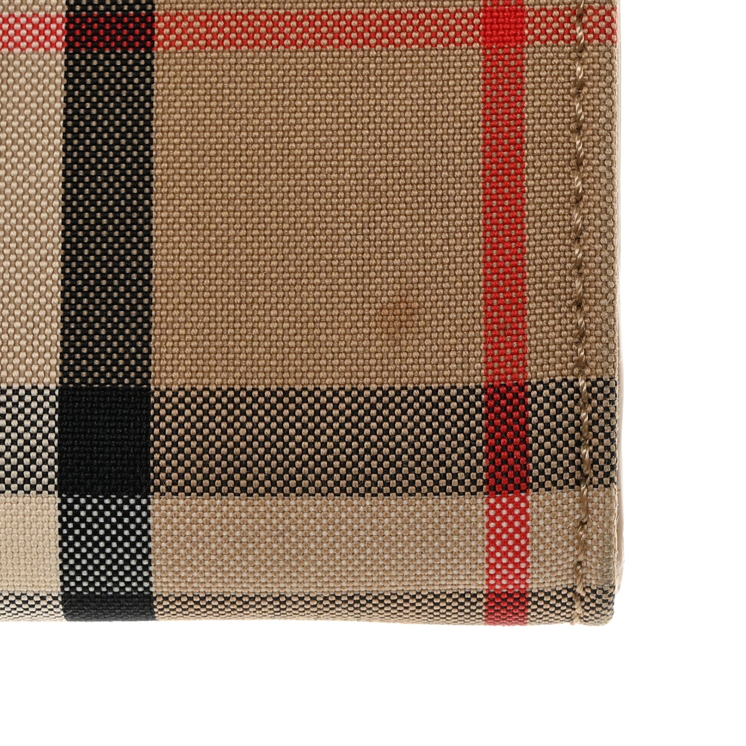 Burberry Vintage Check Grain Calfskin Halton Wallet Beige 9 of 9