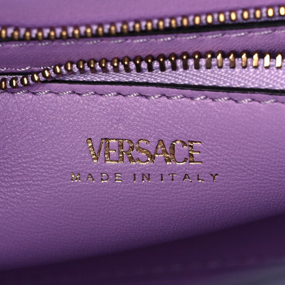 Versace Calfskin Medium La Medusa Top Handle Handbag Lilac 6 of 8
