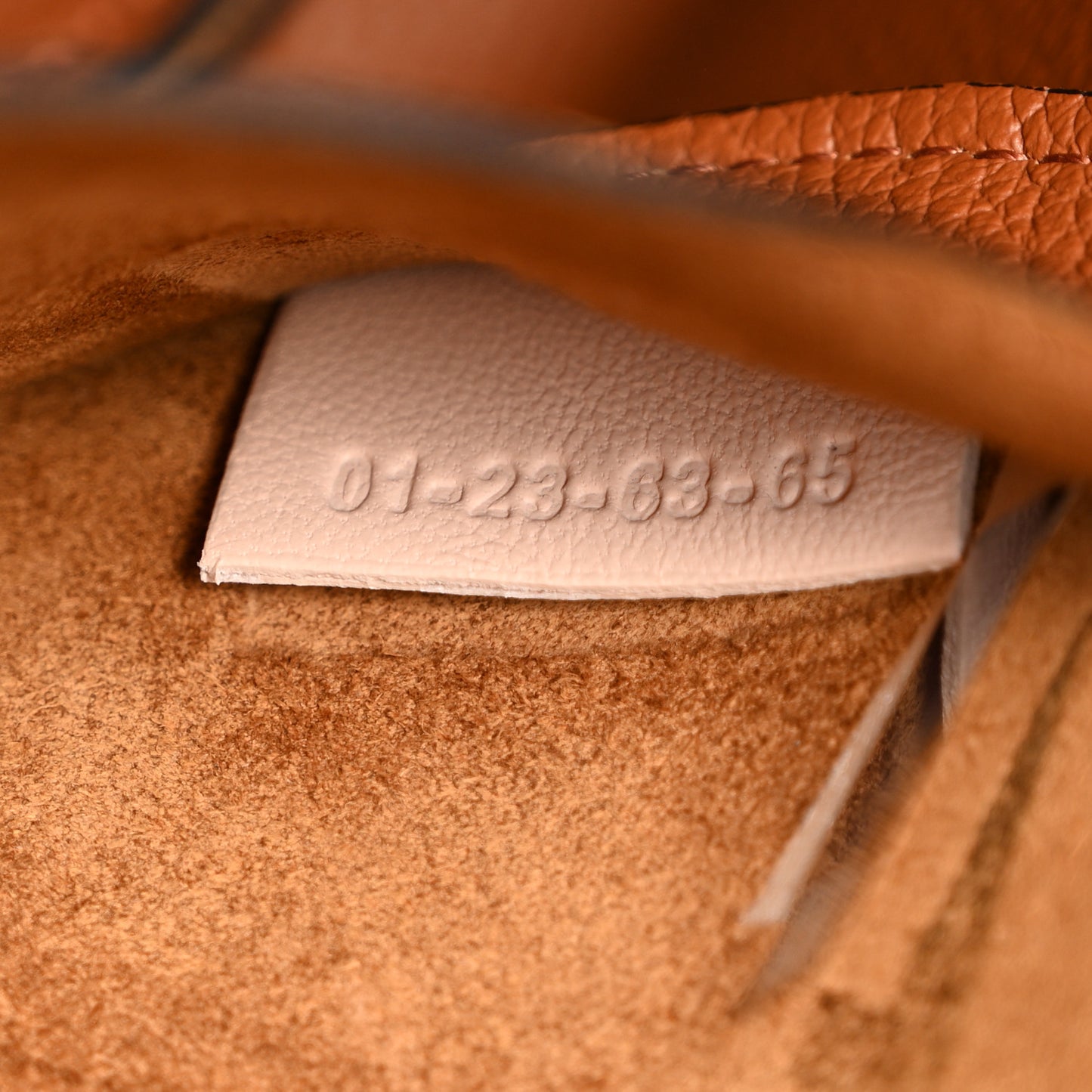 Shiny Grained Calfskin Small Marcie Clutch Tan