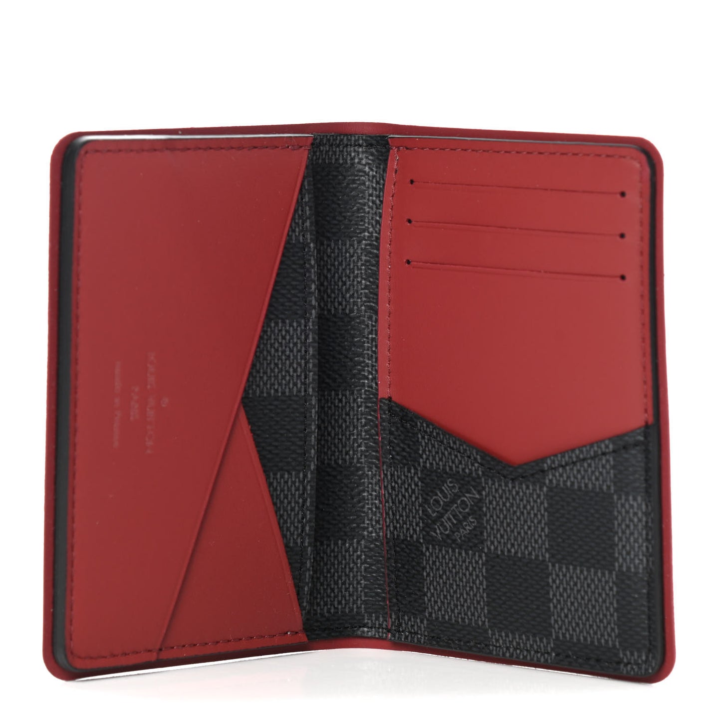 Damier Graphite Pocket Organizer Bordeaux